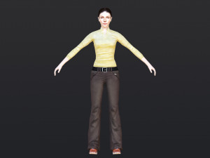 Woman 6 To 10 With 52 Animations 32 Morphs Modelo 3D