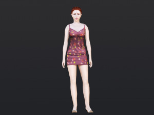 Woman 6 To 10 With 52 Animations 32 Morphs Modelo 3D