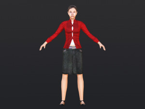 Woman 11 With 52 Animations 32 Morphs 3D Model