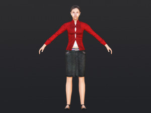 Woman 11 With 52 Animations 32 Morphs 3D Model