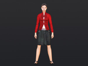 Woman 11 With 52 Animations 32 Morphs 3D Model