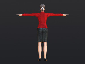 Woman 11 With 52 Animations 32 Morphs 3D Model