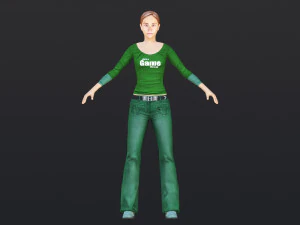 Woman 13 With 52 Animations 32 Morphs 3D Model