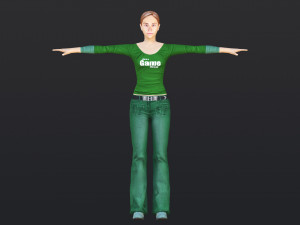 Woman 13 With 52 Animations 32 Morphs 3D Model