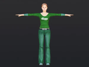 Woman 13 With 52 Animations 32 Morphs 3D Model