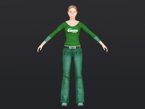 Woman 13 With 52 Animations 32 Morphs 3D Model