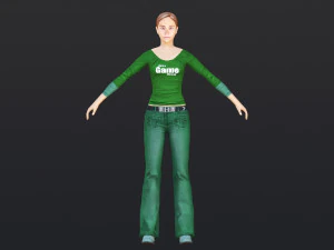 Woman 13 With 52 Animations 32 Morphs 3D Model