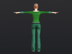 Woman 13 With 52 Animations 32 Morphs 3D Model