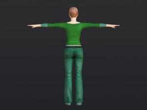 Woman 13 With 52 Animations 32 Morphs 3D Model