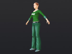 Woman 13 With 52 Animations 32 Morphs 3D Model