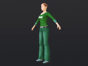 Woman 13 With 52 Animations 32 Morphs 3D Model
