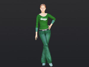 Woman 13 With 52 Animations 32 Morphs 3D Model