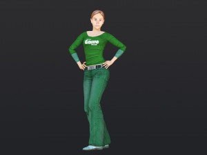 Woman 13 With 52 Animations 32 Morphs 3D Model