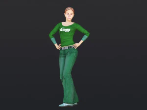 Woman 13 With 52 Animations 32 Morphs 3D Model