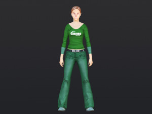 Woman 13 With 52 Animations 32 Morphs 3D Model