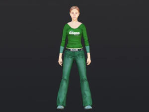 Woman 13 With 52 Animations 32 Morphs 3D Model
