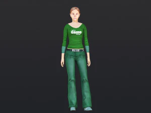 Woman 13 With 52 Animations 32 Morphs 3D Model
