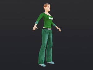 Woman 13 With 52 Animations 32 Morphs 3D Model