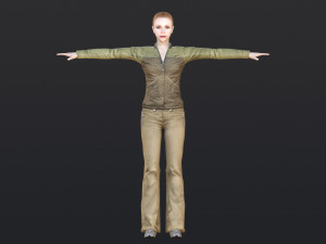 Woman 14 With 52 Animations 32 Morphs 3D Модель
