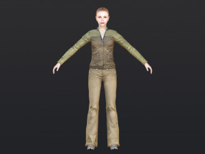 Woman 14 With 52 Animations 32 Morphs 3D Модель