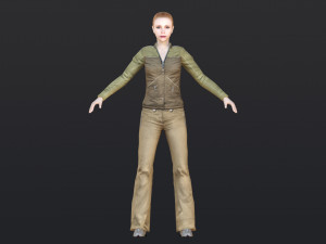 Woman 14 With 52 Animations 32 Morphs 3D Модель