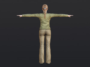 Woman 14 With 52 Animations 32 Morphs 3D Модель