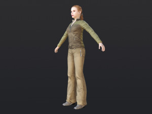 Woman 14 With 52 Animations 32 Morphs 3D Модель