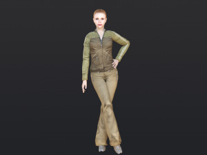 Woman 14 With 52 Animations 32 Morphs 3D Модель