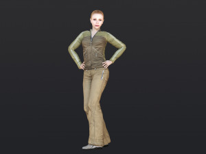 Woman 14 With 52 Animations 32 Morphs 3D Модель