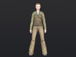 Woman 14 With 52 Animations 32 Morphs 3D Модель