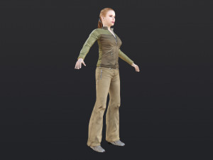 Woman 14 With 52 Animations 32 Morphs 3D Модель