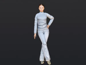 Woman 15 With 52 Animations 32 Morphs 3D Model