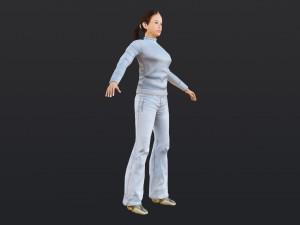 Woman 15 With 52 Animations 32 Morphs 3D 모델
