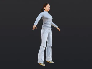 Woman 15 With 52 Animations 32 Morphs 3D Model