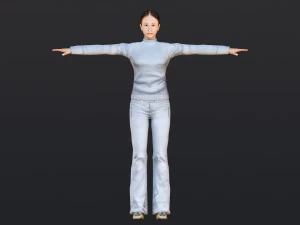 Woman 15 With 52 Animations 32 Morphs 3D Model