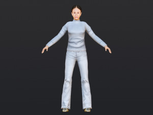 Woman 15 With 52 Animations 32 Morphs 3D 모델