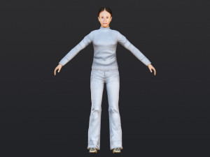 Woman 15 With 52 Animations 32 Morphs 3D 모델
