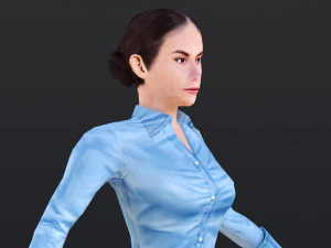 Woman 16 With 52 Animations 32 Morphs 3D Model