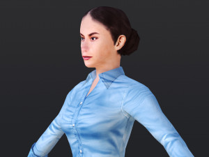 Woman 16 With 52 Animations 32 Morphs 3D Модель
