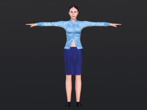 Woman 16 With 52 Animations 32 Morphs 3D Model