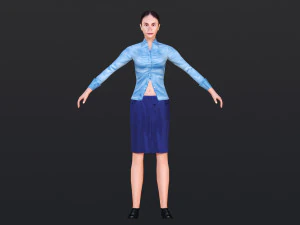 Woman 16 With 52 Animations 32 Morphs 3D Model