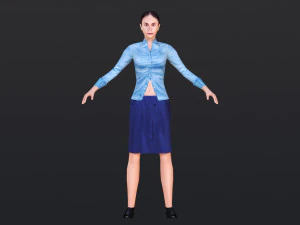 Woman 16 With 52 Animations 32 Morphs 3D Model