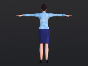 Woman 16 With 52 Animations 32 Morphs 3D Модель