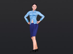 Woman 16 With 52 Animations 32 Morphs 3D Модель