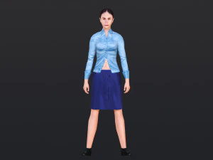 Woman 16 With 52 Animations 32 Morphs 3D Model