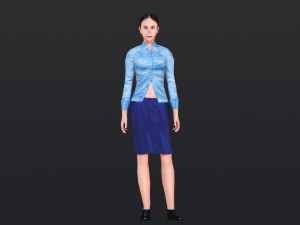 Woman 16 With 52 Animations 32 Morphs 3D Модель