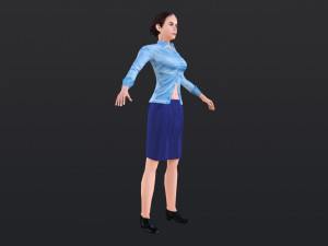 Woman 16 With 52 Animations 32 Morphs 3D Модель