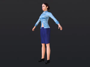 Woman 16 With 52 Animations 32 Morphs 3D Model
