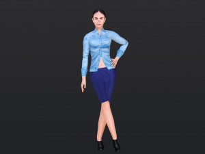 Woman 16 With 52 Animations 32 Morphs 3D Модель