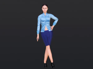 Woman 16 With 52 Animations 32 Morphs 3D Model
